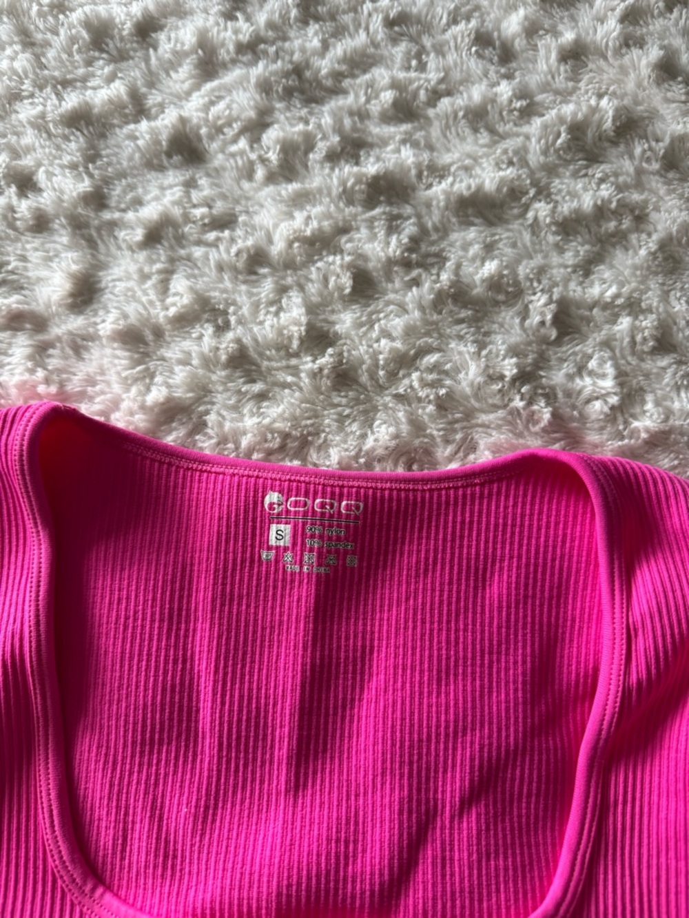 Fuchsia Ribbed Short-Sleeve Romper - Picture 2 of 2